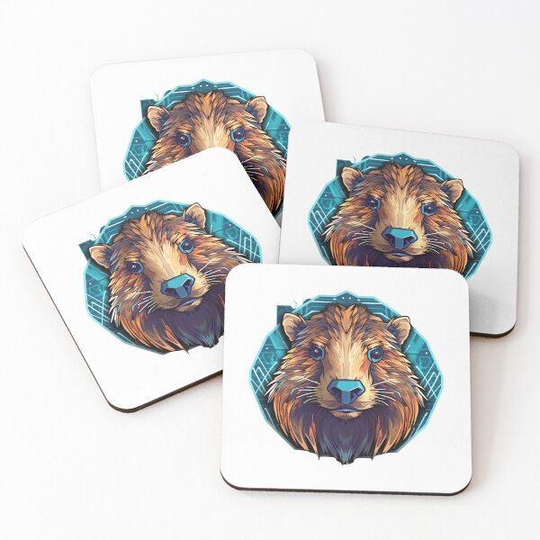 Item preview, Cyber Capybara // Capybara // cool animal // Cyber Animal // Future animal art // Animal Warrior // Animal cute art designed and sold by SMARTKIT  DESIGNAGENCY.