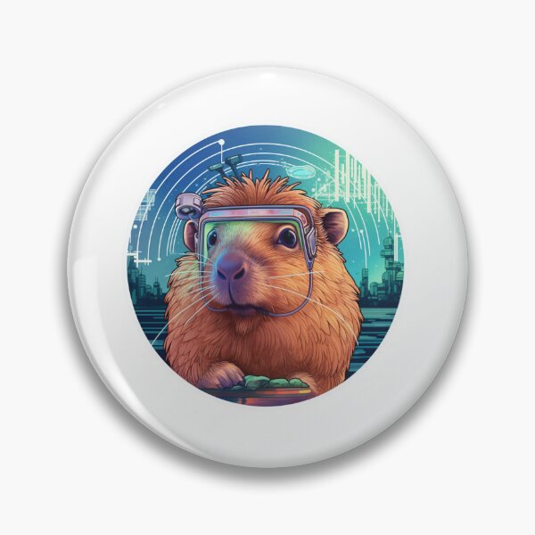 Item preview, Cyber Capybara // Capybara // cool animal // Cyber Animal // Future animal art // Animal Warrior // Animal cute art designed and sold by SMARTKIT  DESIGNAGENCY.