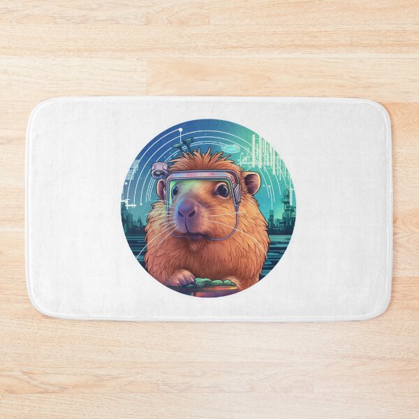 Item preview, Cyber Capybara // Capybara // cool animal // Cyber Animal // Future animal art // Animal Warrior // Animal cute art designed and sold by SMARTKIT  DESIGNAGENCY.