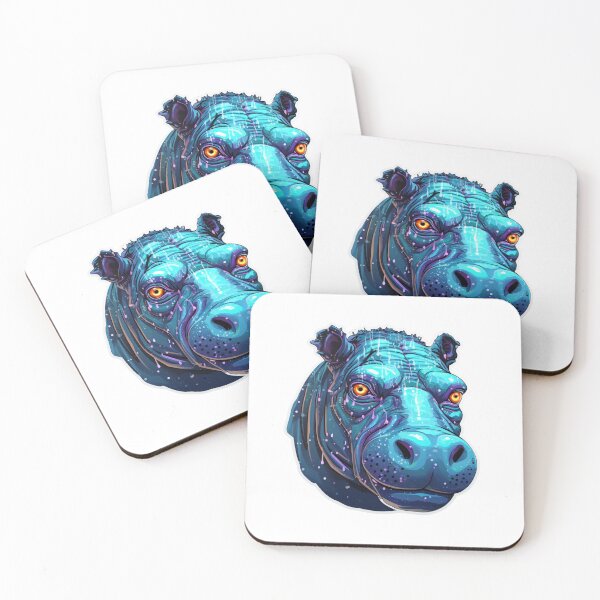 Item preview, Cyber Hippo // Hippo // cool animal // Cyber Animal // Future animal art // Animal Warrior // Animal cute art designed and sold by SMARTKIT  DESIGNAGENCY.