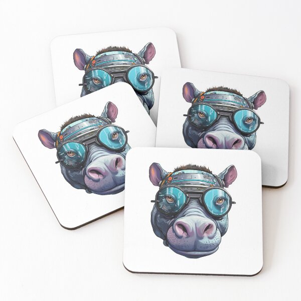 Item preview, Cyber Hippo // Hippo // cool animal // Cyber Animal // Future animal art // Animal Warrior // Animal cute art designed and sold by SMARTKIT  DESIGNAGENCY.