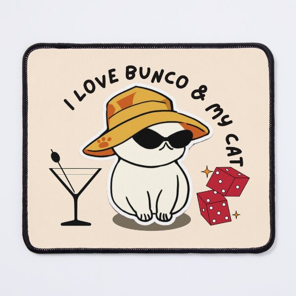 Item preview, I Love Bunco and My Cat designed and sold by SunfullyYours.