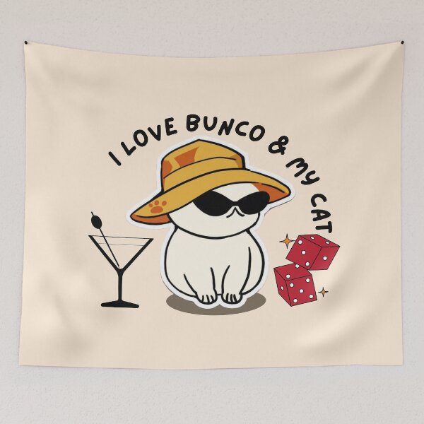Item preview, I Love Bunco and My Cat designed and sold by SunfullyYours.