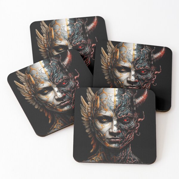 Item preview, Angel & Devil Split Face | Duality Contrast Art designed and sold by TurtleDojo.