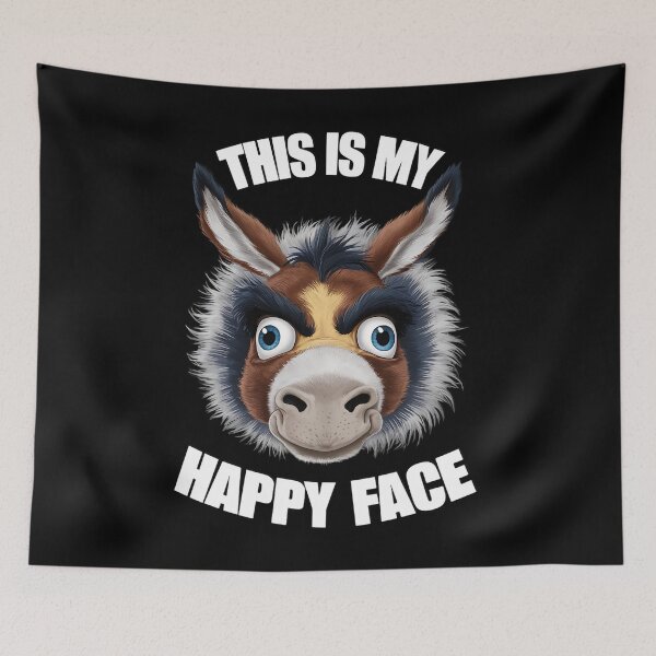 Item preview, THIS IS MY HAPPY FACE - GRUMPY DONKEY designed and sold by justyna-s28.