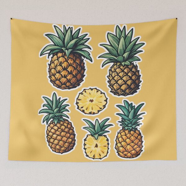 Item preview, Vintage pineapple sticker set by CallisC Arts ⭐⭐⭐⭐⭐ designed and sold by CallisC-Arts.