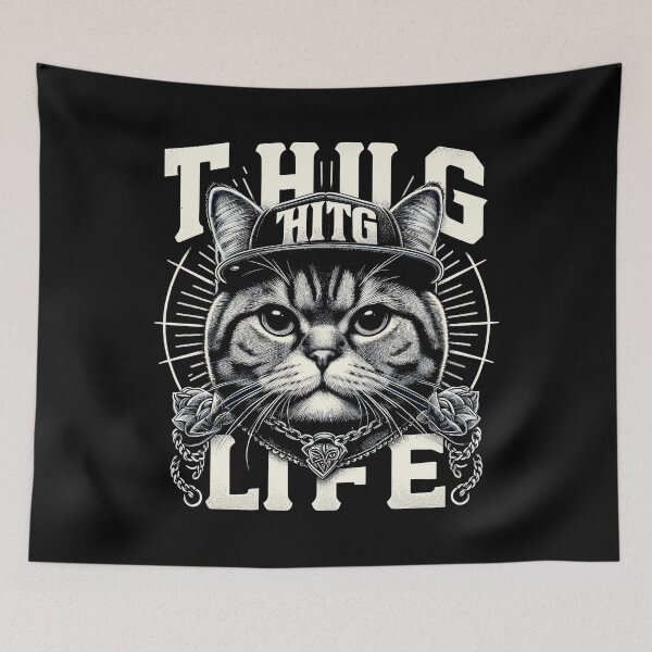 Item preview, BKH British Shorthair Cat tabby Gangster Life Gift designed and sold by Pineapple-Tree.