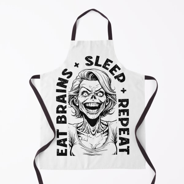Item preview, Eat Brains Sleep Repeat Funny Zombie Girl Horror Halloween designed and sold by GrandeDuc.