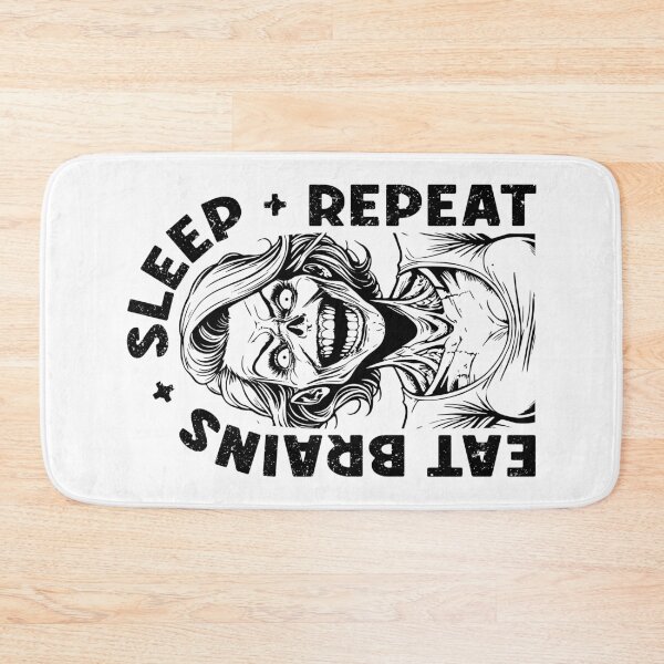 Item preview, Eat Brains Sleep Repeat Funny Zombie Girl Horror Halloween designed and sold by GrandeDuc.