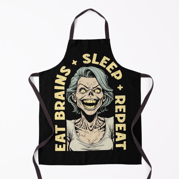 Item preview, Eat Brains Sleep Repeat Funny Zombie Girl Horror Halloween designed and sold by GrandeDuc.