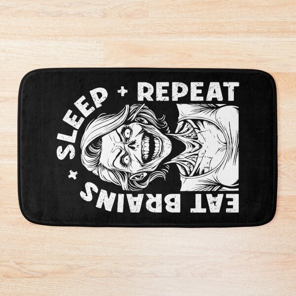 Item preview, Eat Brains Sleep Repeat Funny Zombie Girl Horror Halloween designed and sold by GrandeDuc.