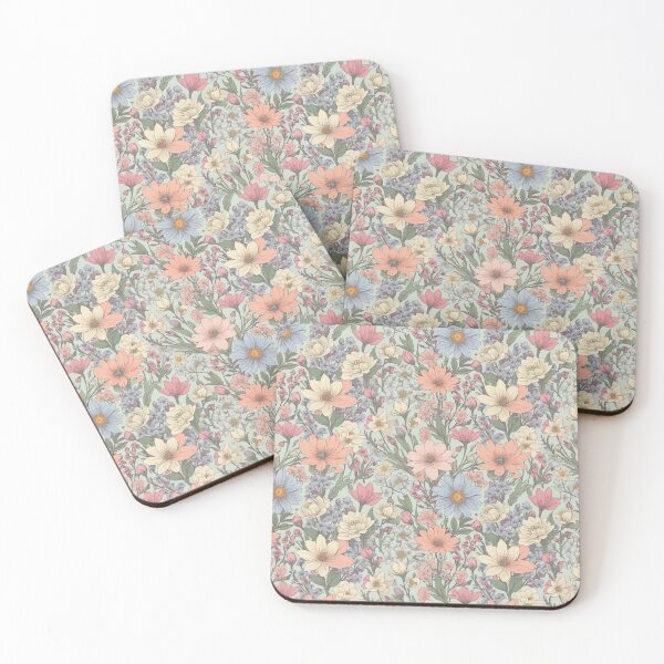 Item preview, Spring Flowers, pastel colored floral pattern designed and sold by Gaspirtz.