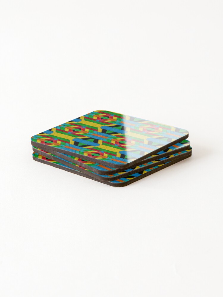 Thumbnail 4 of 5, Coasters (Set of 4), Geometric Pattern designed and sold by Rjshabazz.