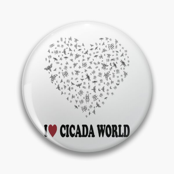 Item preview, I LOVE CICADA WORLD, BLACK DESIGN designed and sold by Rejiboustarts.