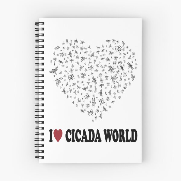 Item preview, I LOVE CICADA WORLD, BLACK DESIGN designed and sold by Rejiboustarts.