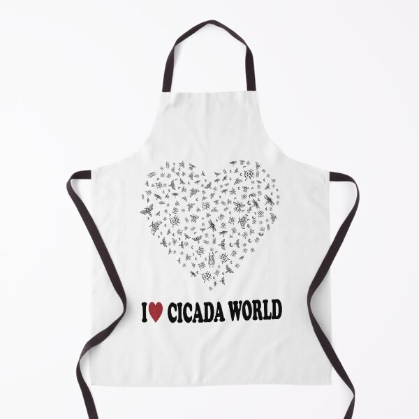 Item preview, I LOVE CICADA WORLD, BLACK DESIGN designed and sold by Rejiboustarts.