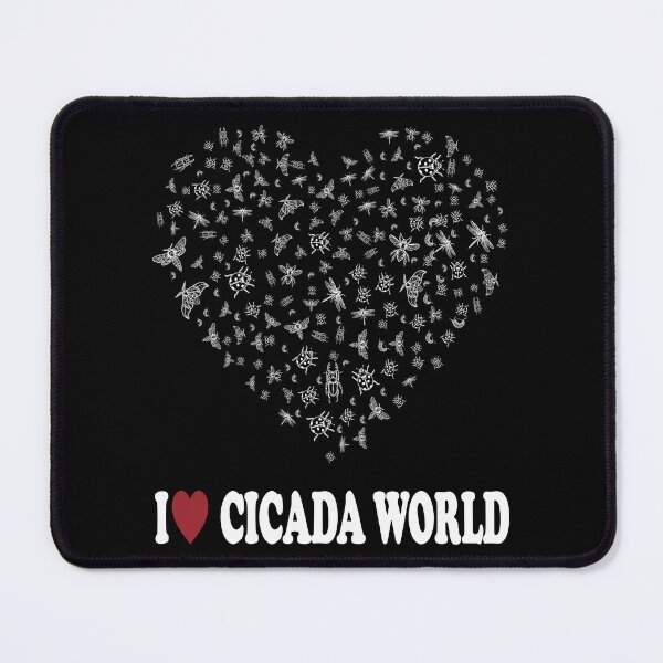 Item preview, I LOVE CICADA WORLD, WHITE DESIGN designed and sold by Rejiboustarts.
