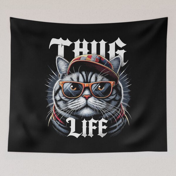 Item preview, BKH British Shorthair Cat tabby Gangster Life Gift designed and sold by Pineapple-Tree.