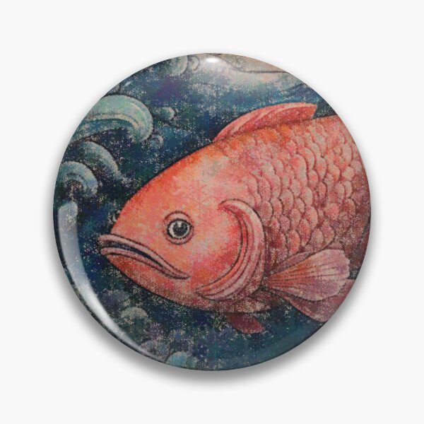 Item preview, Oriental Style Print Red Fish designed and sold by tad2toadshop.