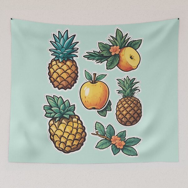 Item preview, Vintage pineapple sticker set by CallisC Arts ⭐⭐⭐⭐⭐ designed and sold by CallisC-Arts.