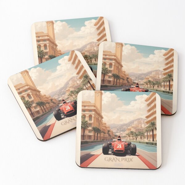 Item preview, Reviving Racing Legends: Monaco Grand Prix Retro Art designed and sold by Ceemko's Vintage Corner.