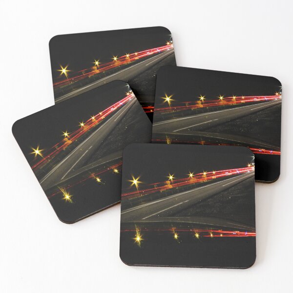 Item preview, Abstract photography lights on night road designed and sold by Carré Comme Orange.