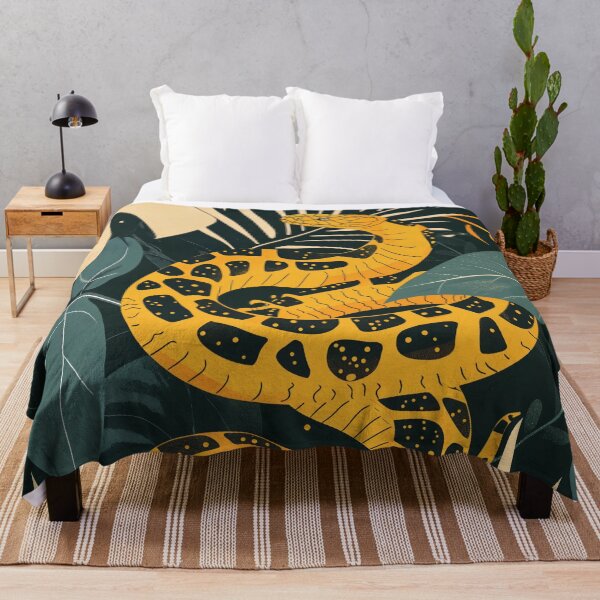 Item preview, Yellow snake in leaves designed and sold by AnnArtshock.