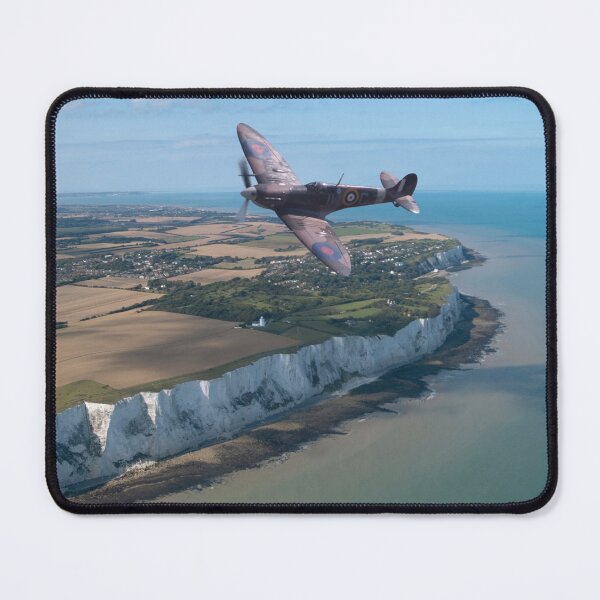 Item preview, WW2 Spitfire Mk Vb flying over the White Cliffs of Dover. designed and sold by Paul Rowland.