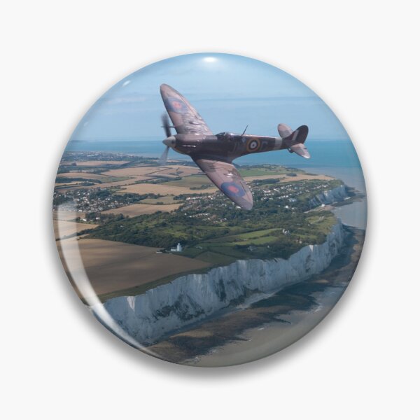 Item preview, WW2 Spitfire Mk Vb flying over the White Cliffs of Dover. designed and sold by Paul Rowland.
