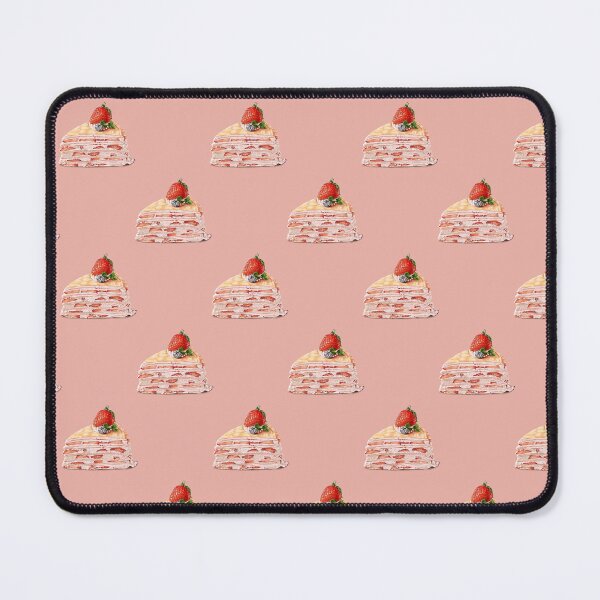 Item preview, Pink strawberry crepe cake  designed and sold by OliveOilstudio.