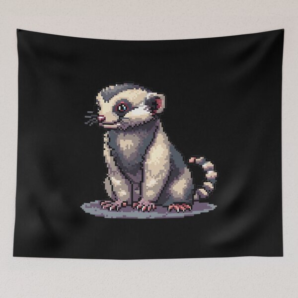 Aperçu de l'œuvre Artistry Ferret Pixelisé créée et vendue par CUTEDOGGIEZ.