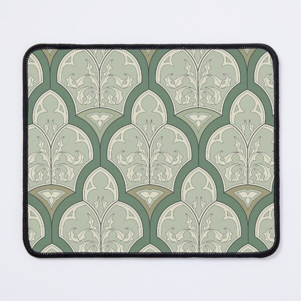 Item preview, Gothic pointed arches mosaic in green designed and sold by runcatrun.