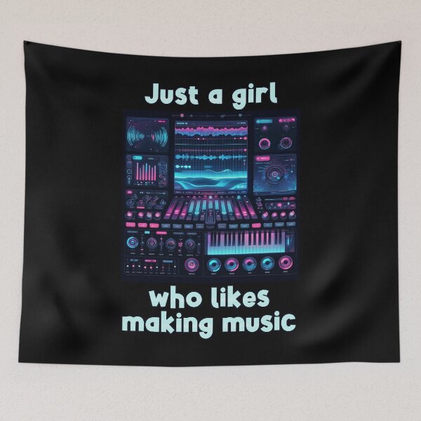 Item preview, Just a girl who likes making music designed and sold by Psyberspace.