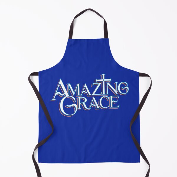 Item preview, Amazing grace Christian Typography Art blue designed and sold by Shaun Joseph.