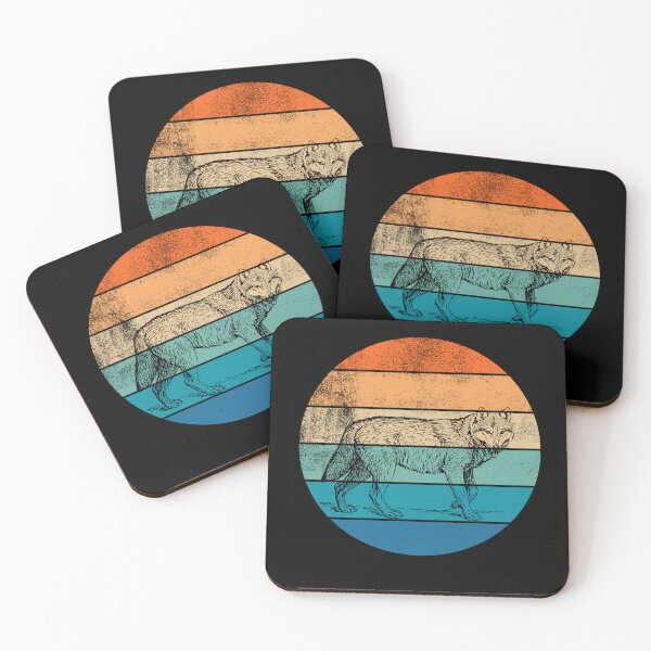 Item preview, Wolf Retro Sunset designed and sold by AussieWonders.