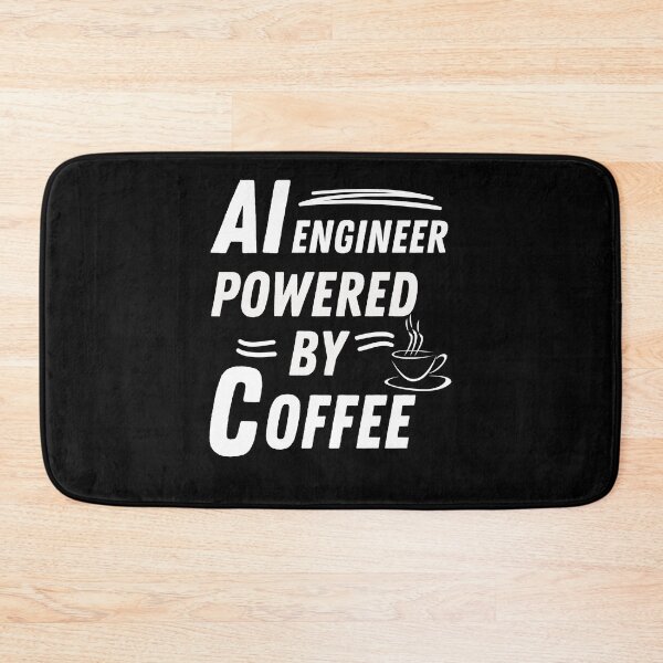 Item preview, AI engineer powered by coffee designed and sold by annoying-shirts.