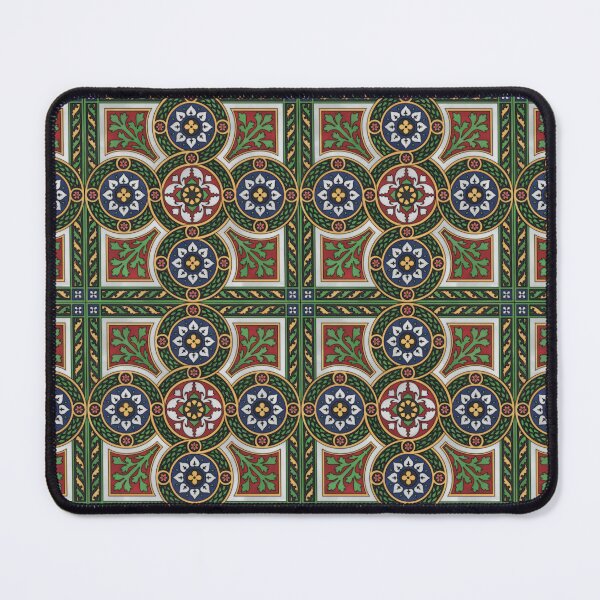 Item preview, Floral Circle Leaf Tile Reproduction designed and sold by MadeByGeeClowes.