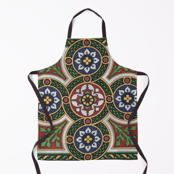 Item preview, Floral Circle Leaf Tile Reproduction designed and sold by MadeByGeeClowes.