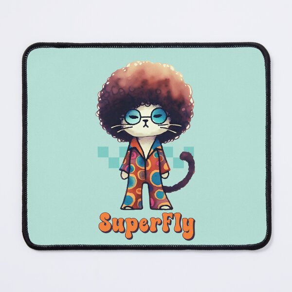 Item preview, Afro Cat Superfly designed and sold by HowToCanadian.
