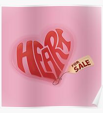 Heart For Sale - Square Print Poster