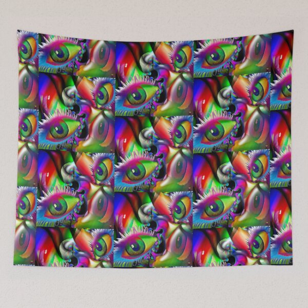 Item preview, Abstract Rainbow Eye Art designed and sold by artist101.