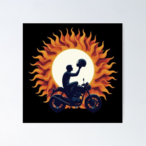 Item preview, Motorcycle and sun disk  designed and sold by Shadyshoo.
