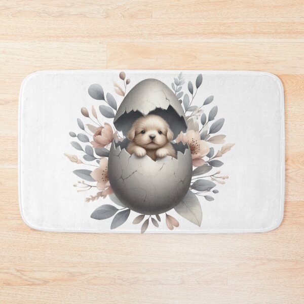 Item preview, puppy in an egg shell  Easter cute animals watercolor drawing designed and sold by Expressions-Sel.