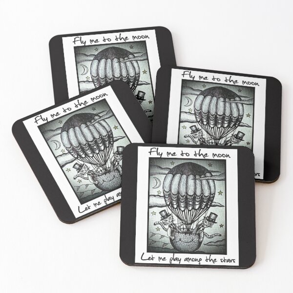 Item preview, Balloon Cats (Black & White version) designed and sold by PaniaBrown.