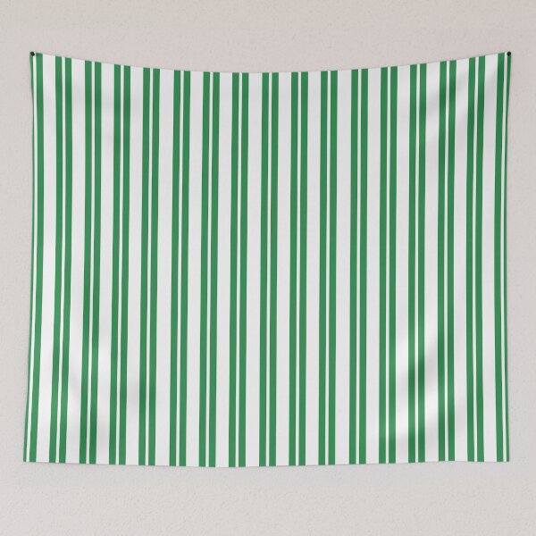 Item preview, Green and White Stripes Classic Double Stripe Vertical Pattern designed and sold by kierkegaard.
