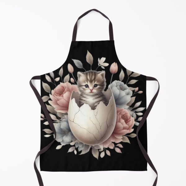 Item preview, little kitty in an egg shell Easter cute animals watercolor drawing designed and sold by Expressions-Sel.