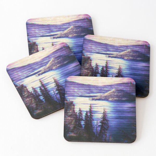 Item preview, Vaporwave at Crater Lake. Oregon designed and sold by FoxweaselArt.