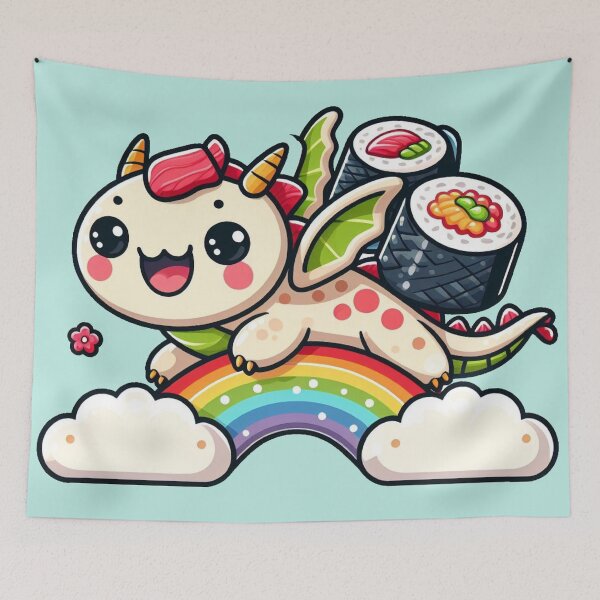 Item preview, Adorable Dragon Sushi Feast - Endearing designed and sold by Shtex.