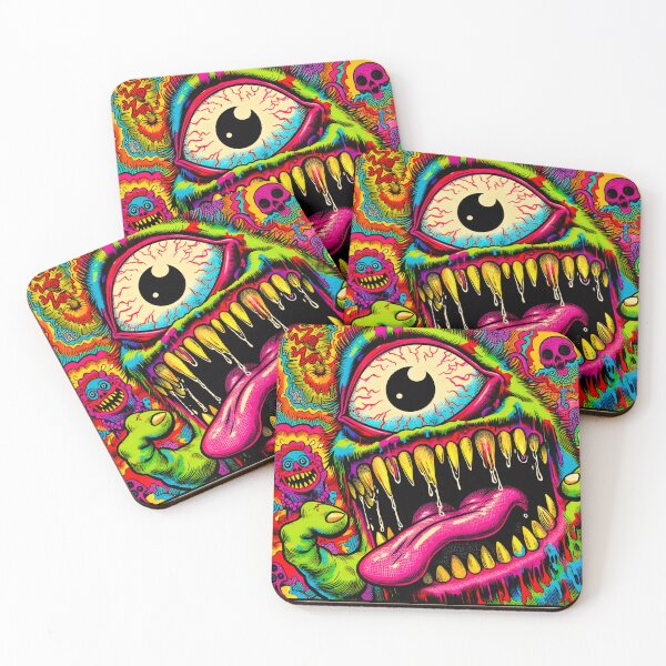 Item preview, Trippy Psychedelic Green Cyclops Monster designed and sold by AIPixelMaster.