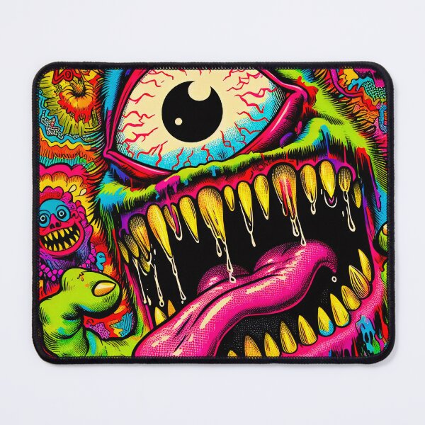 Item preview, Trippy Psychedelic Green Cyclops Monster designed and sold by AIPixelMaster.